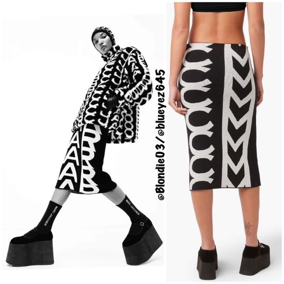 Marc Jacobs monogram knit tube skirt XS NWT - Picture 2 of 5